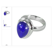 LAPIS LAZULI NATÜRLICHES GEMSTONE MIT 925 SILBERBRENEN SET RING GESCHENK SCHMUCK